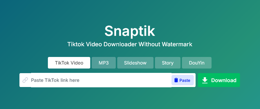 Snaptik Membantu Download Video TikTok Dengan Mudah dan Cepat