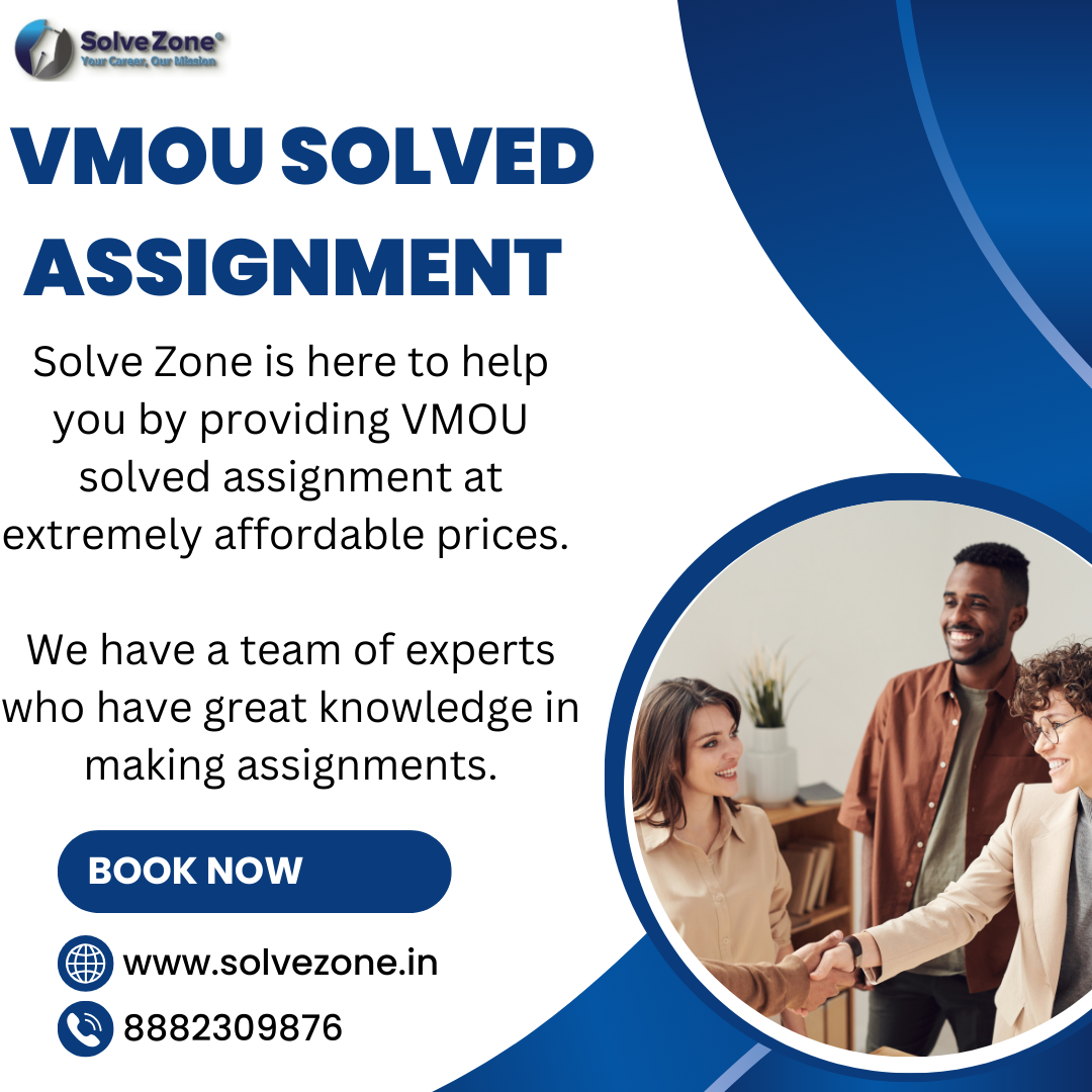 VMOU Solved Assignments 2024: Unlock Your Path to Academic Success with Solve Zone