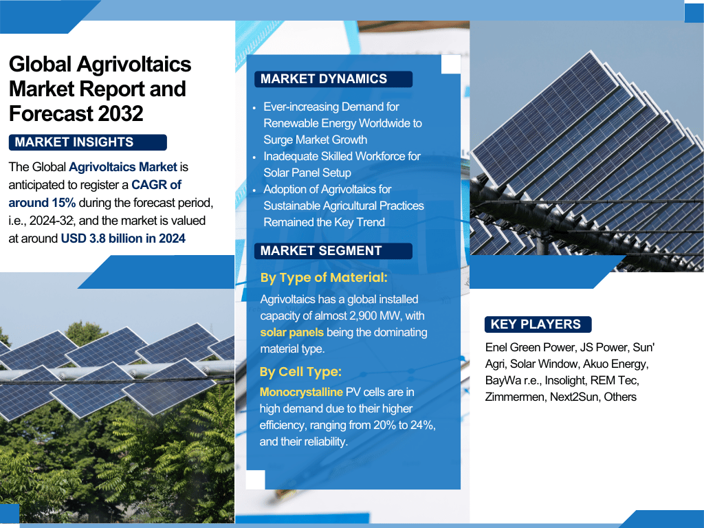 Agrivoltaics Market Analysis: Key Drivers, Challenges & Growth Trends 2024-2032– The Report Cube