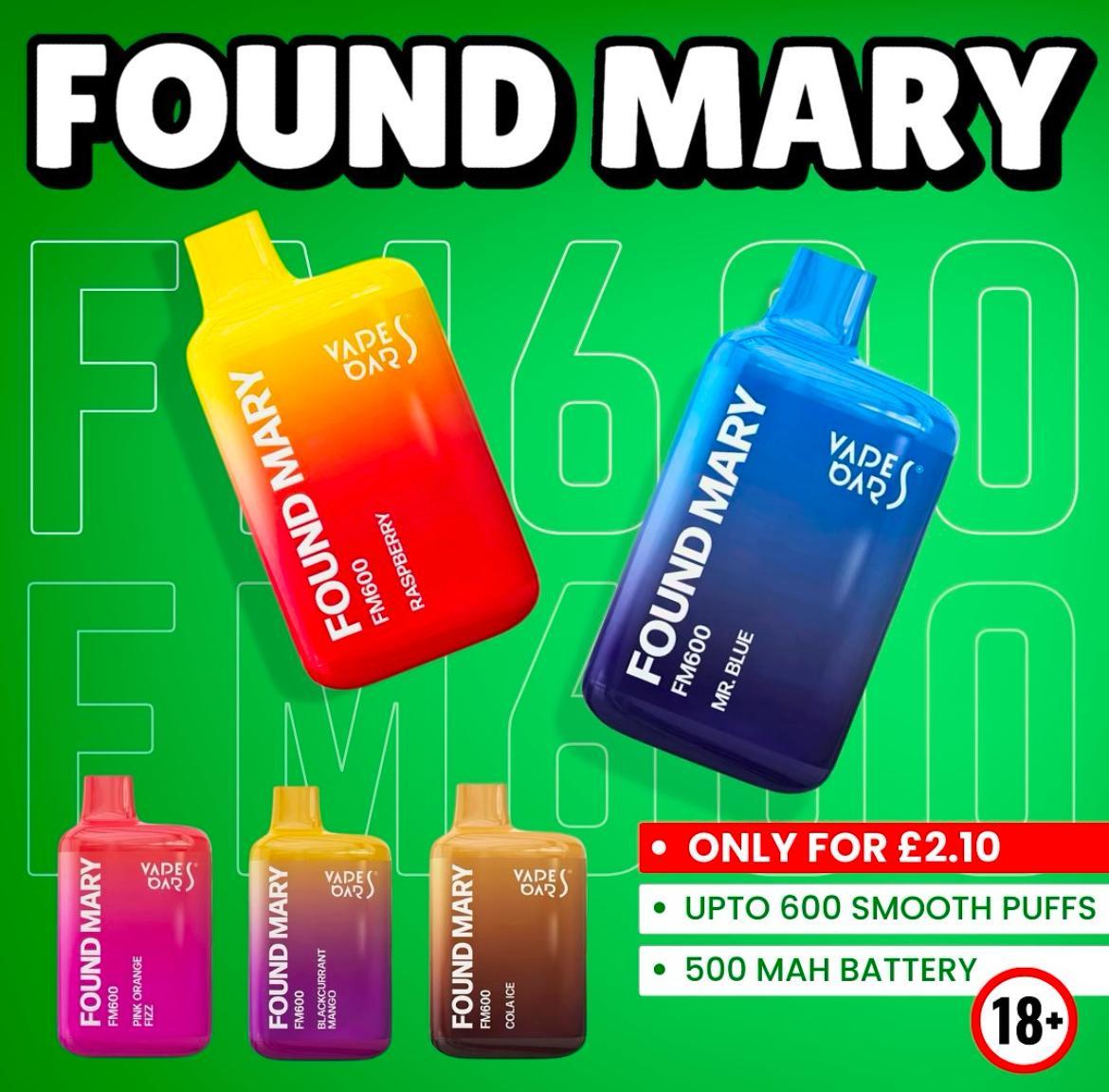 Found Mary Disposable Vapes in the UK | ClickandVape