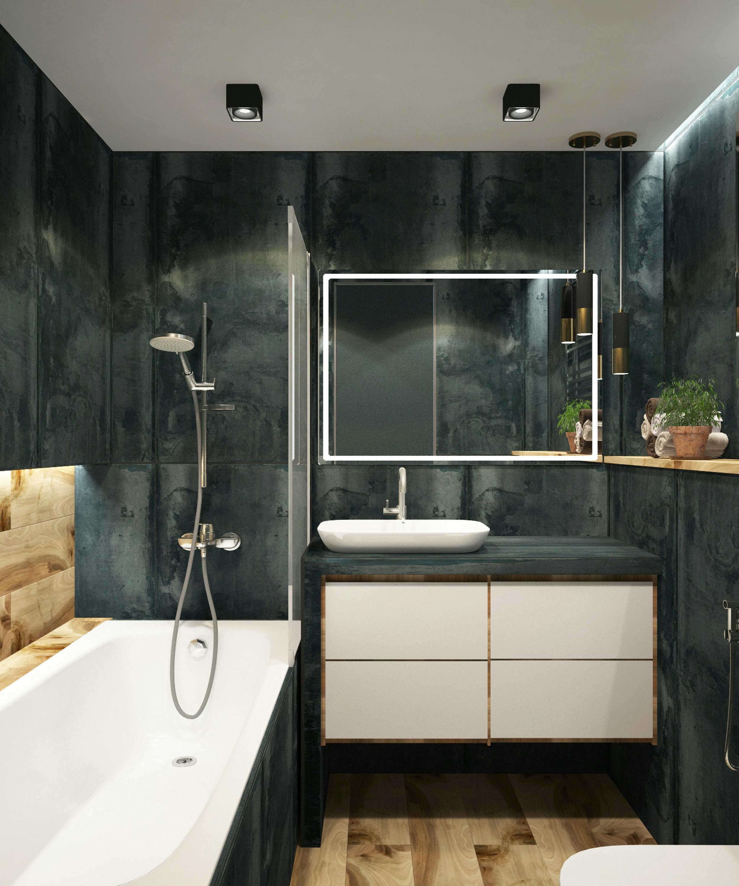 How do you make a small bathroom look more expensive?