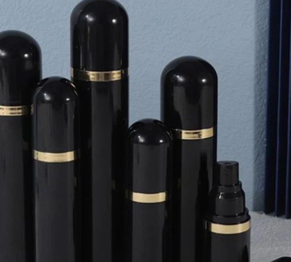 Capsule Shape Black Bottle