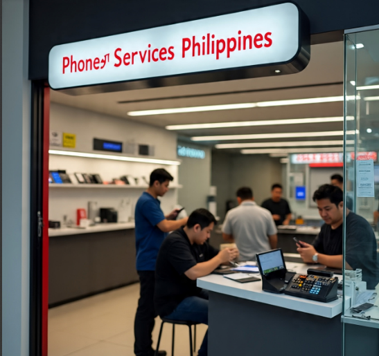 repairing phone in shops
