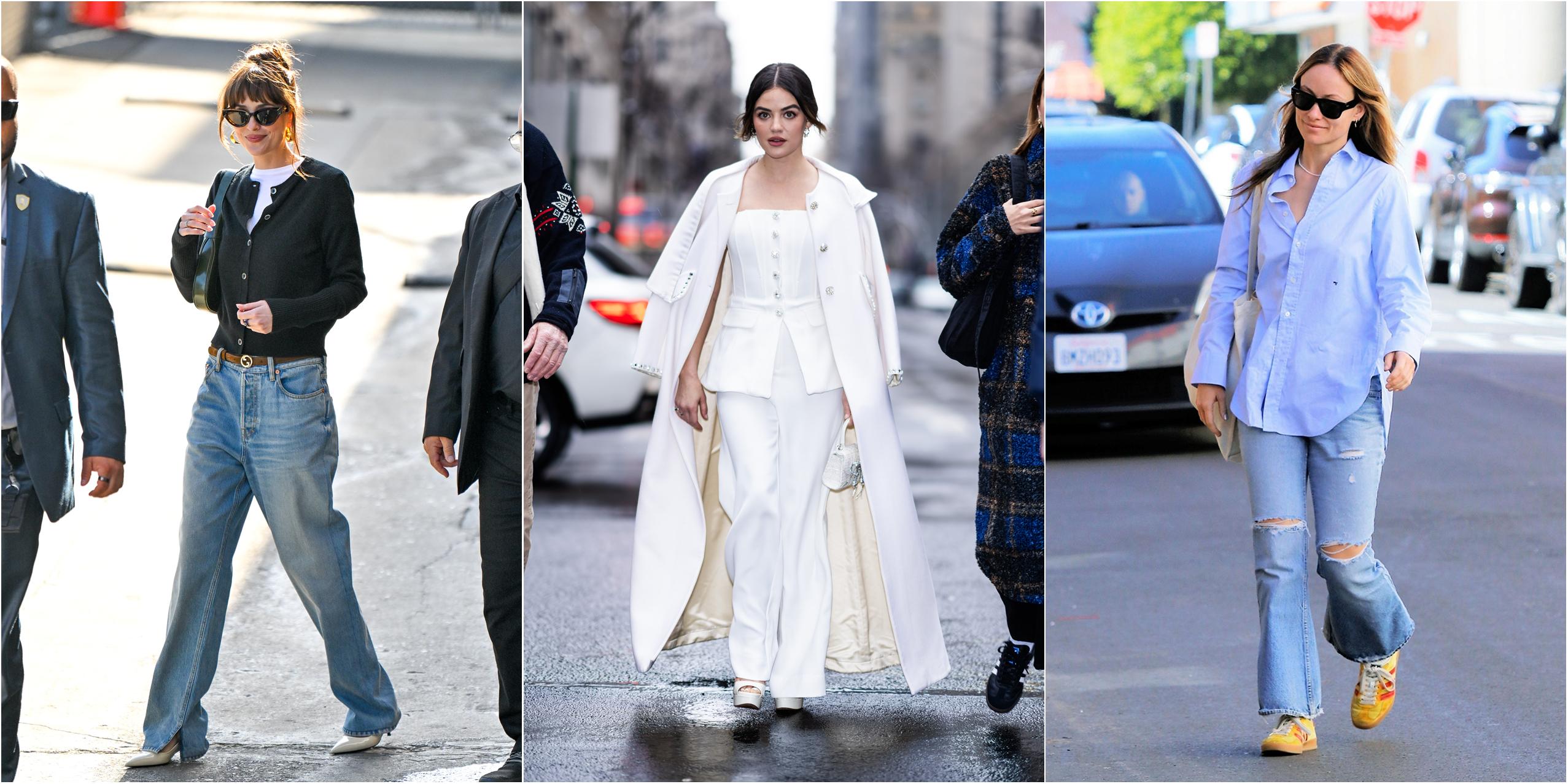 went pantless by wearing Miu Miu a crisp white shirt as a dress