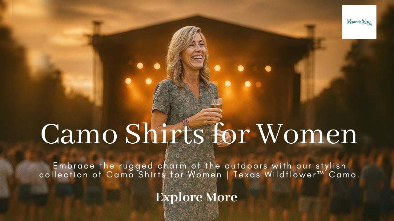 Camo Shirts for Women | Texas Wildflower™ Camo by Boone’s Bay