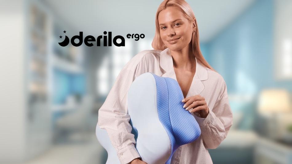Derila ERGO Memory Foam Pillow &ndash; Neck Support & Pain Relief Sleep Solution