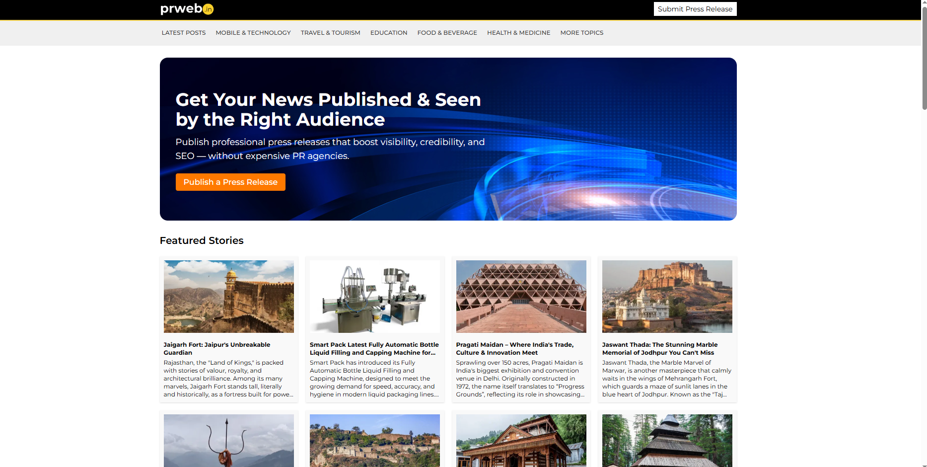 Publish Press Release Online with PRWeb.in for Strong Brand Visibility and Growth